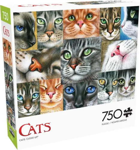 Buffalo Games - Irina Garmashova-Cawton - Primer plano de gatos - Rompecabezas de 750 piezas para adultos - Rompecabezas desafiante perfecto para