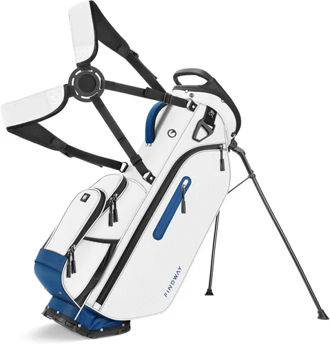 Miniatura 9 de Findway Bolsa de golf de 5 vías, bolsas de golf ligeras para hombres y mujeres con divisores de longitud completa, múltiples bolsillos acolchados