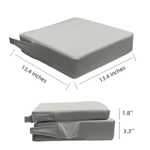 Miniatura 5 de Eiury Asiento elevador para mesa de comedor, PU antiarañazos fácil limpieza niños asiento elevador para mesa, cojín de aumento de viaje portátil