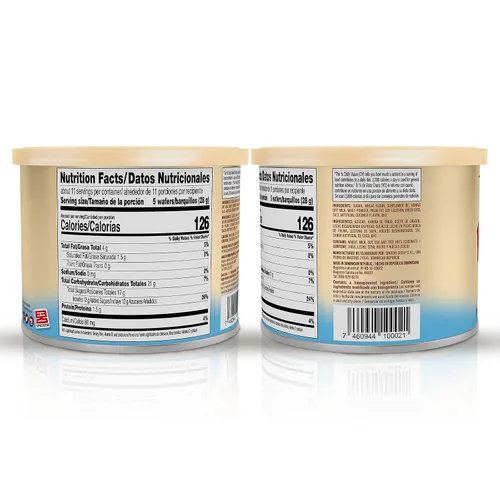 Miniatura 2 de Pirucream Obleas enrolladas con relleno de crema de coco, obleas enrolladas finas y crujientes, textura ligera y crujiente, sabor a coco dulce