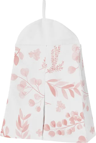 Miniatura 5 de Sweet Jojo Designs Juego de ropa de cama para cuna de bebé niña con hojas florales rosadas y blancas, bohemio, bohemio, acuarela, flores botánicas