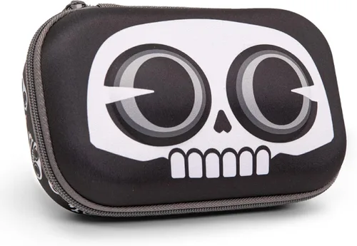 ZIPIT Caja de lápices de calavera para niños, estuche de gran capacidad para la escuela, caja organizadora de papelería, color negro