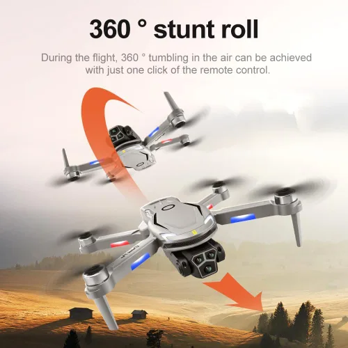Miniatura 8 de Remote Control Aerial Drone with 3-Camera 8K HD Brushless Power Intelligent Avoidance Obstacle Trajectory Flight, Optical Flow Hover, Gesture
