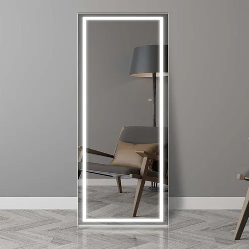 Miniatura 4 de Espejo LED de longitud completa de 71 x 31 pulgadas con luces, espejo de cuerpo completo iluminado, luz táctil regulable, montaje en pared/inclinado