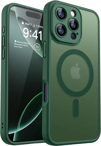 Miniatura 137 de CANSHN Funda magnética compatible con iPhone 17 Pro, mejorada [protección completa de la cámara] [compatible con Magsafe] [mate translúcido] funda