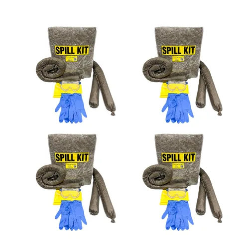 Miniatura 9 de Kit universal contra derrames – Bolsa portátil grande de respuesta rápida – 20 almohadillas absorbentes universales y 3 calcetines absorbentes +