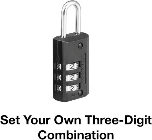 Miniatura 4 de Master Lock 646D Establece Tu Propia Combinación Cerradura para Equipaje, 13/16 pulg. de Ancho con Grillete de 11/16 pulg. de Largo, Negro