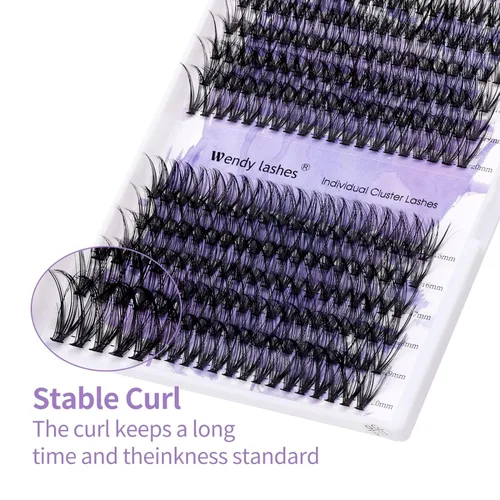 Miniatura 5 de Extensiones de pestañas individuales en racimo 30D/40D, pestañas naturales mixtas, rizado C/D, 0.07 mm, negro mate, suaves, 16-20 mm, para colocar