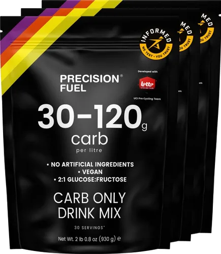 Miniatura 6 de Precision Fuel PF60 Mezcla de Polvo para Bebida de Carbohidratos y Electrolitos para Hidratación y Energía - Nutrición Deportiva de Resistencia