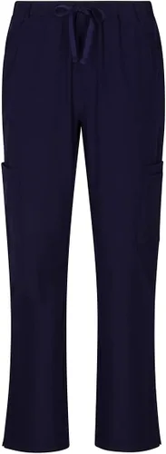 Miniatura 4 de Natural Uniforms - Conjunto fresco y elástico de ropa quirúrgica con camisa cuello en V y pantalón cargo para mujer, tallas regulares y pequeñas