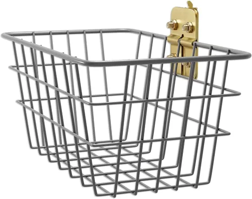 Miniatura 4 de E-Track, cesta de alambre de montaje en pared atornillada, con opción de atornillado, cubo de almacenamiento portátil súper fácil de organizar
