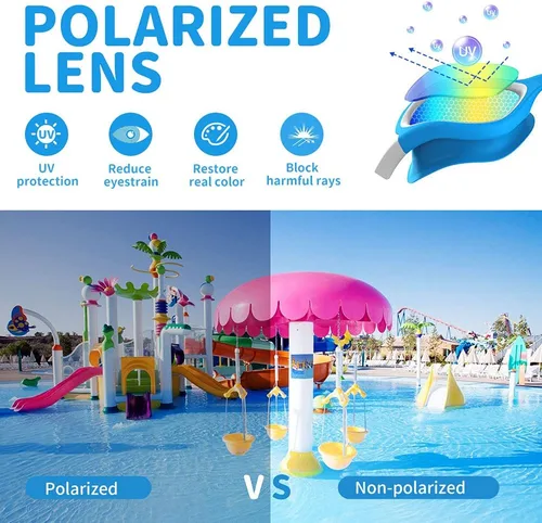 Miniatura 2 de ZIONOR Gafas de natación para niños, paquete de 2 gafas de natación polarizadas G1MINI para niñas/niños