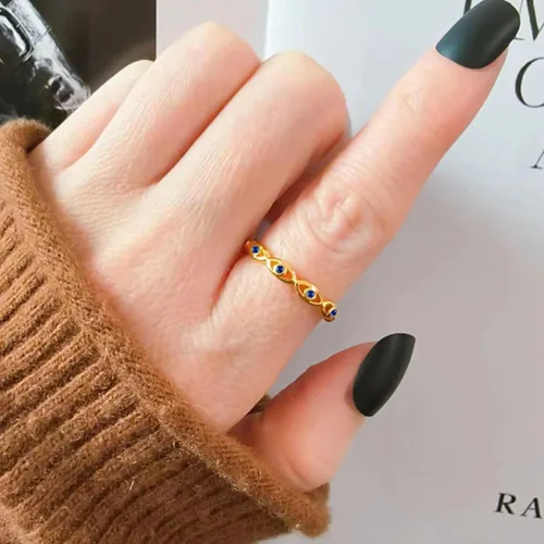 Miniatura 102 de 925 Sterling Silver Ring Minimalist Adjustable Rings Band Handmade Rings for Women Girls