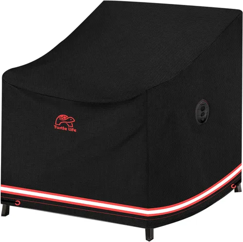 Miniatura 10 de Turtle Life Funda para Silla de Patio, Resistente y Duradera Impermeable para Sillón de Jardín Exterior Sofá Individual Profundo, Funda