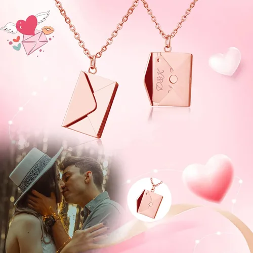 Miniatura 6 de MOTICIUS Collar de sobre personalizado con imagen en el interior, collar de sobre personalizado con mensaje para mujer, regalo para el día