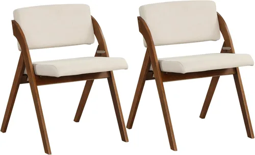 Miniatura 10 de GOFLAME Juego de 2 sillas de comedor plegables, sillas de cocina tapizadas con asiento y respaldo acolchados, sillas laterales modernas con patas