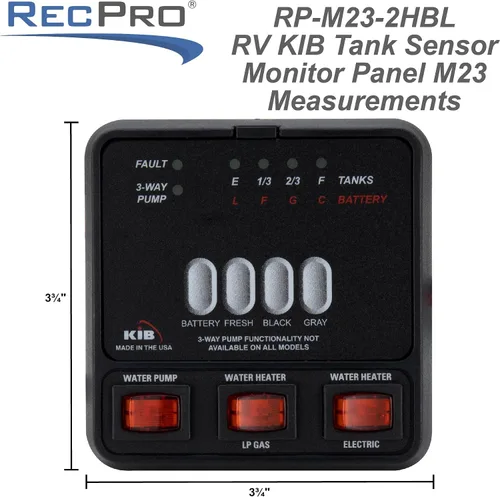 Miniatura 6 de Panel de monitor de sensor de tanque M23 Reemplazo KIB Incluye kit de arnés de cables Sensor de nivel de agua dulce o tanque de retención
