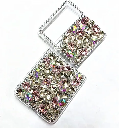 Miniatura 3 de Funda para Galaxy Z Flip 4, Galaxy Z Flip 4 5G, 3D hecha a mano con piedras brillantes y diamantes brillantes para Samsung Galaxy Z Flip 4 5G (2022)