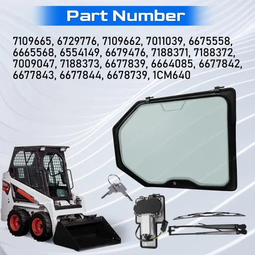 Miniatura 2 de 7109665 6729776 - Marco de puerta delantera y montaje de ventana compatible con Bobcat T110 T140 T180 T190 T200 T250 T300 T320 751 753 763 863 864