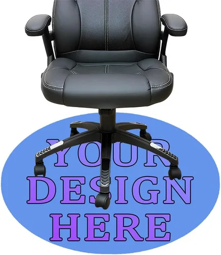 Miniatura 37 de Tapete redondo personalizado para silla de escritorio de oficina, diseño de tu propio logotipo de foto, texto, alfombrillas circulares