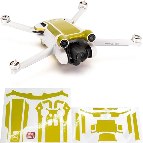 Miniatura 14 de WRAPGRADE Pegatinas de piel compatibles con DJI Mini 3 Pro Color de acento (verde militar)
