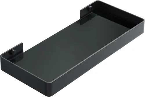 Alise Estantes de baño, estantes flotantes de vidrio negro para baño, estante de baño montado en la pared sobre el inodoro, estante de pared de