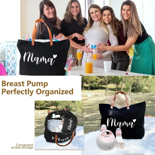 Miniatura 11 de Lamyba Regalos para mamá nueva, bolso de mano con bolsa de maquillaje, regalos geniales para mamá por ser/mamá embarazada/mujeres embarazadas