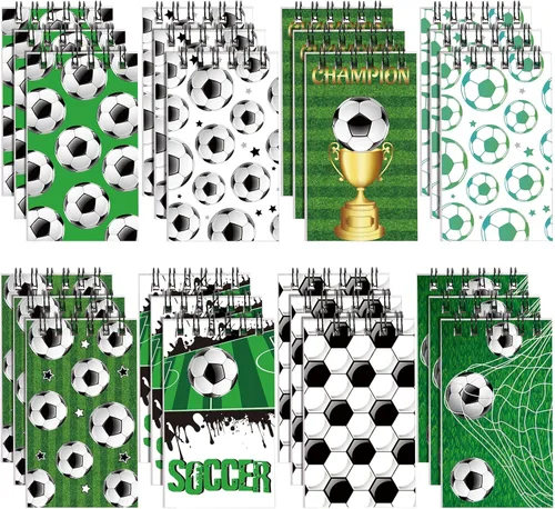 24 cuadernos de fútbol para fiestas deportivas, cuadernos de fútbol para niños, cuadernos de espiral, cuadernos de profesores, escuela, aula,
