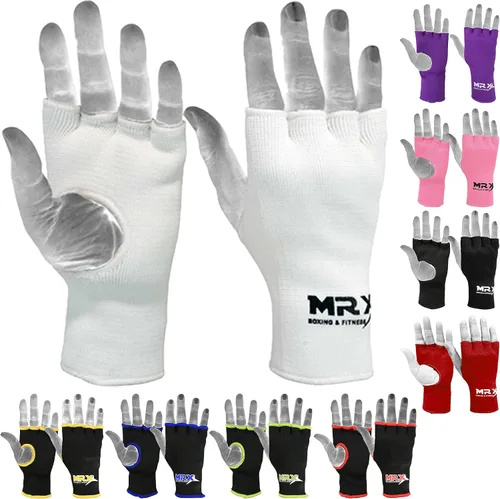 Miniatura 5 de Muay Thai - Guantes interiores de boxeo protectores para mano, puño de MMA (rosa, L)
