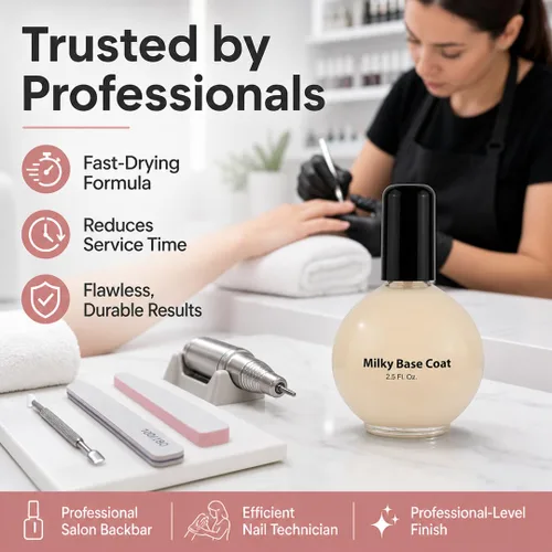 Miniatura 6 de PRONAIL - Capa base lechosa para esmalte de uñas, 2.5 onzas, fuerza profesional, larga duración, manicura y pedicura, fortalecedor de uñas