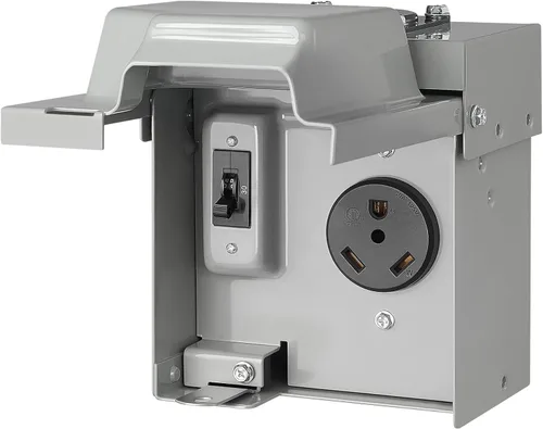Miniatura 10 de SURAIELEC Caja de Salida para RV de 50 Amperios, Salida Eléctrica para RV Cerrada con Cerradura, NEMA 14-50R 125V/250V, Caja de Alimentación