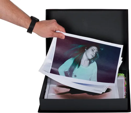 Miniatura 2 de HG Art Concepts Eternity Archival Clamshell - Caja de almacenamiento de fotos, color negro, 24 x 32 pulgadas, para almacenar obras de arte, fotos