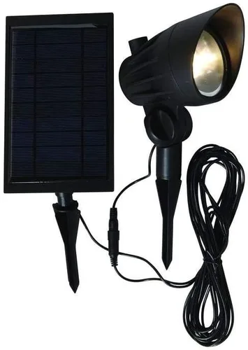 Hampton Bay Foco solar LED negro para exteriores