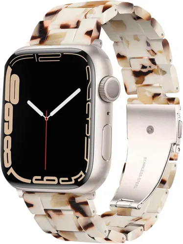 Miniatura 19 de HOPO Compatible With Apple Watch Band Thin Lightweight Resin Strap Bracelet Fashion Wristband Replacement For iWatch Bands Series Ultra 11 10 9 8 7