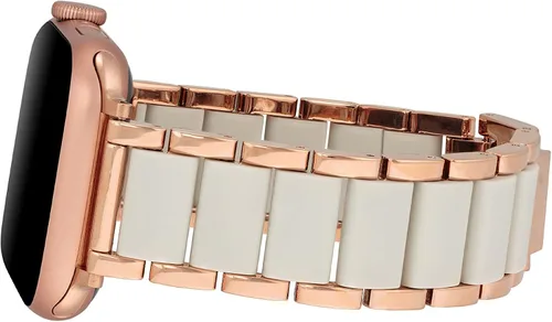 Miniatura 2 de Anne Klein Silicone Adjustable Bracelet for Apple Watch Crema/Oro Rosa