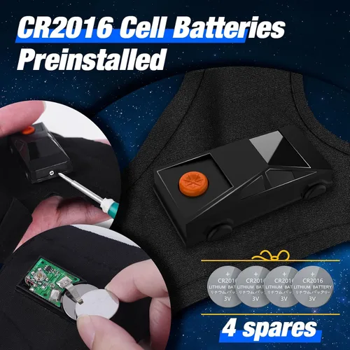 Miniatura 5 de PARIGO Guantes con Linterna LED, Rellenos para Calcetines para Hombres, Regalo para Papá, Esposo, Abuelo, Negro claro, Grande