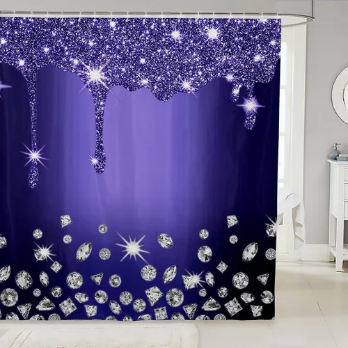 Miniatura 44 de Cortina de baño de flores de margarita para niños y niñas, cortina de ducha floral para decoración de baño, 72 x 72 pulgadas, retro, floral
