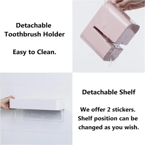 Miniatura 5 de Organizador de pared para baño, adhesivo de almacenamiento, pequeño apartamento básico para ducha, color verde