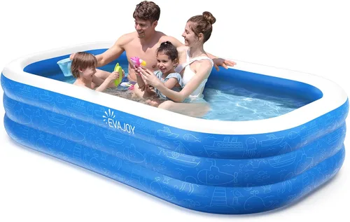 EVAJOY - Piscina inflable de 92 x 56 x 20 pulgadas para fiesta acuática de verano, sin BPA, sobre el suelo, pelota de piscina para niños, patio