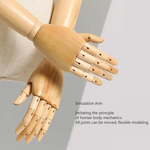 Miniatura 4 de Adjustable Mannequin Dress Form Torso with Head & Wooden Arm - Female Clothing Display with Tripod Stand - 3 Color Options for Fashion Retail & Black