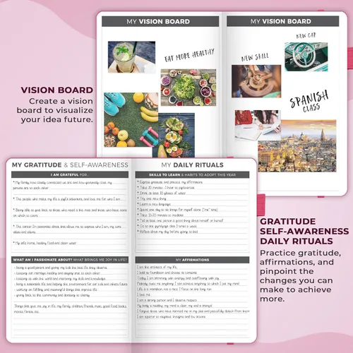 Miniatura 5 de Clever Fox Planificador – Planificador semanal y mensual sin fecha para productividad, gestión del tiempo y objetivos – Diario organizador – A5 Rosa