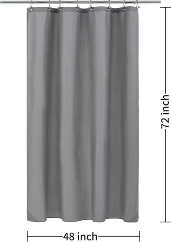 Miniatura 7 de ALYVIA SPRING Forro de Cortina de Ducha de Tela para Cabina Impermeable - 48" x 72", Suave y Ligero Tamaño de Cabina Cortina de Ducha con Imanes