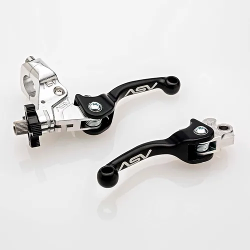 ASV - Palanca de embrague y freno irrompible F2 Quad ATV w/Perch # BC F2A206SX - Shorty Black