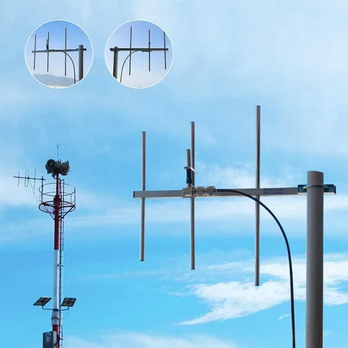 Miniatura 2 de Antena Yagi UHF TWAYRDIO 400-470Mhz, Antena Base Vertical de Alta Ganancia para Exteriores GMRS, Antena Yagi Direccional de 7dBi