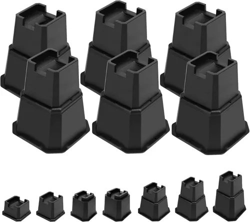 Miniatura 13 de Elevadores de Cama Shouwuhho de 2 Pulgadas, Elevadores de Muebles con Alturas de 2 3 4 5 6 7 8 Pulgadas de Alta Resistencia, Elevadores de Cama