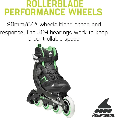 Miniatura 6 de Rollerblade Macroblade 90 BOA - Patín en línea para mujer, color negro y menta
