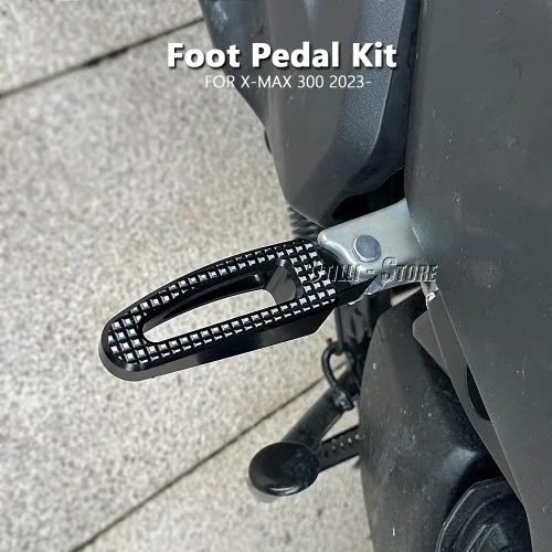 Miniatura 6 de Estriberas traseras Accesorios de motocicleta Pedales plegables para Yamaha X-MAX 300 XMAX 300 XMAX300 X-Max 300 X-Max 300 2023 2024 (negro)