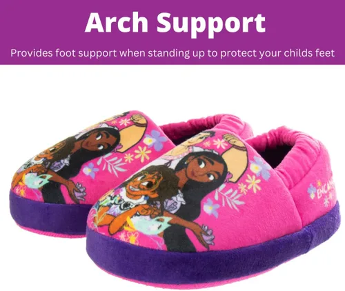Miniatura 3 de DISNEY Pantuflas de princesa Encanto Cenicienta Ariel Jasmine Tianna para niñas, ligeras, cálidas, cómodas, suaves, Aline Girls (niños pequeños)