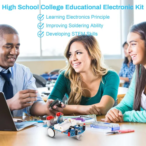 Miniatura 5 de WHDTS kit de manualidades para construir auto de monitoreo inteligente D2-5, para competencias escolares.