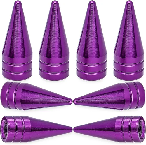 Miniatura 58 de 4 piezas de tapas de válvula de rueda con forma de punta, válvula de rueda de aleación de aluminio con punta, universal para automóviles, SUV